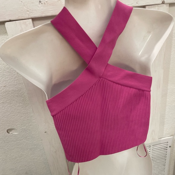 Sincerely Jules pink Barbie core ribbed tank top medium - Picture 2 of 8